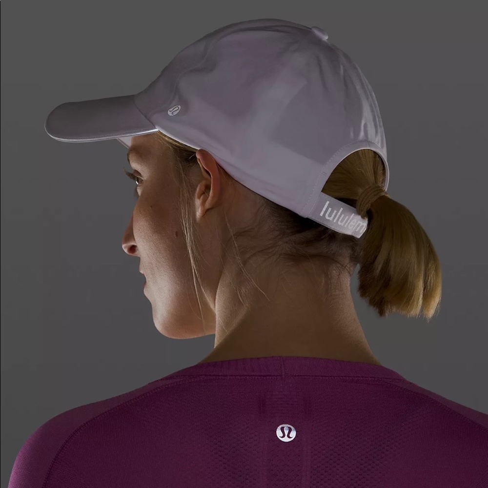 white lululemon fast and free running hat